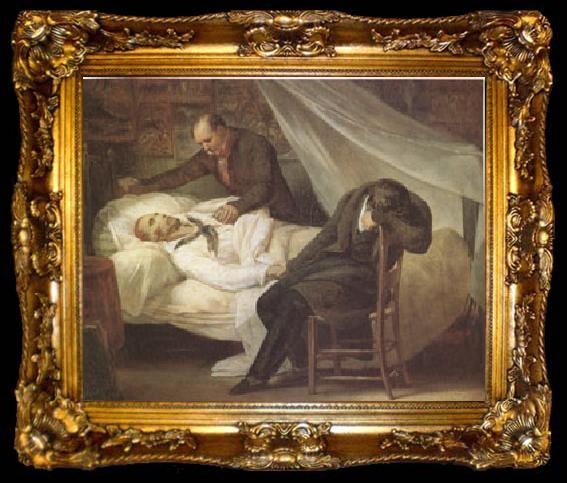 framed  Ary Scheffer The Death of Gericault (26 January 1824) (mk05), ta009-2